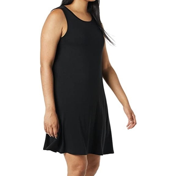 Solid Black Tank Swing Dress - Picture 2 of 5